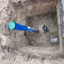 Скважина на воду с кессоном в деревне Песьяне Скважина на воду с кессоном в деревне Песьяне