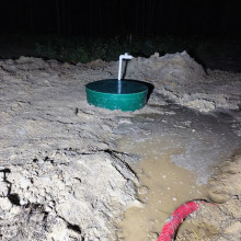 Скважина на воду с кессоном в деревне Песьяне Скважина на воду с кессоном в деревне Песьяне